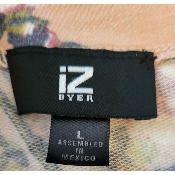 Iz Byer Women's Multicolored Print Long Sleeve Shirt Size Large - Picture 5 of 11